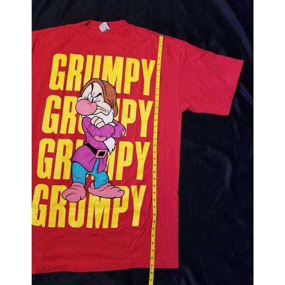 VTG Disney Oversized One Size Fits All Grumpy T-Shirt Double Sided OSFA Vintage - Picture 3 of 8